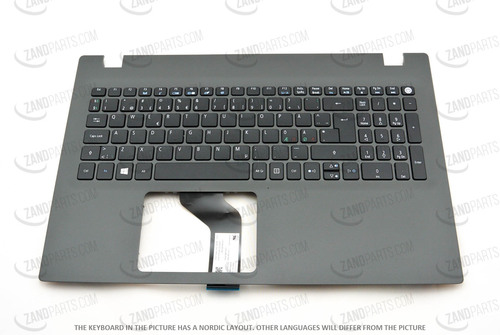 Acer Cover Upper W/Keyboard Hungarian Gray