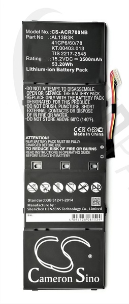 Zand Parts Battery for Acer (15.2V Li-Ion 3500mAh/53.20Wh)