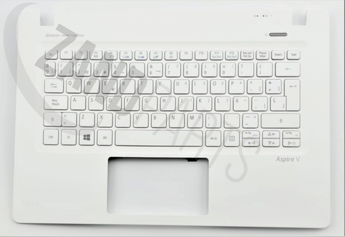 Acer V3-371 Keyboard (SPANISH) 84KS & Upper Cover (WHITE)